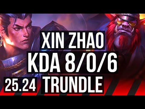 XIN ZHAO vs TRUNDLE (TOP) | 8/0/6 | NA Master | 25.24