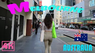 Melbourne CBD on Foot | Cityscape Walk 2024