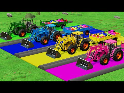 LOAD AND TRANSPORT STONES IN CONTAINERS WITH FENDT TRACTORS - Farming Simulator 22