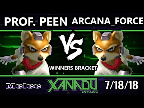 S@X 259 SSBM - Professor Peen (Fox) Vs. Arcana_force (Fox) - Smash Melee Winners Bracket