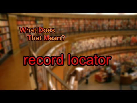Record Locator Aa