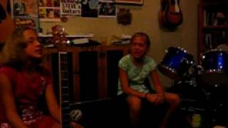 Emma and Clara Finders and Mike play and Sing Dont Stop Believing.AVI