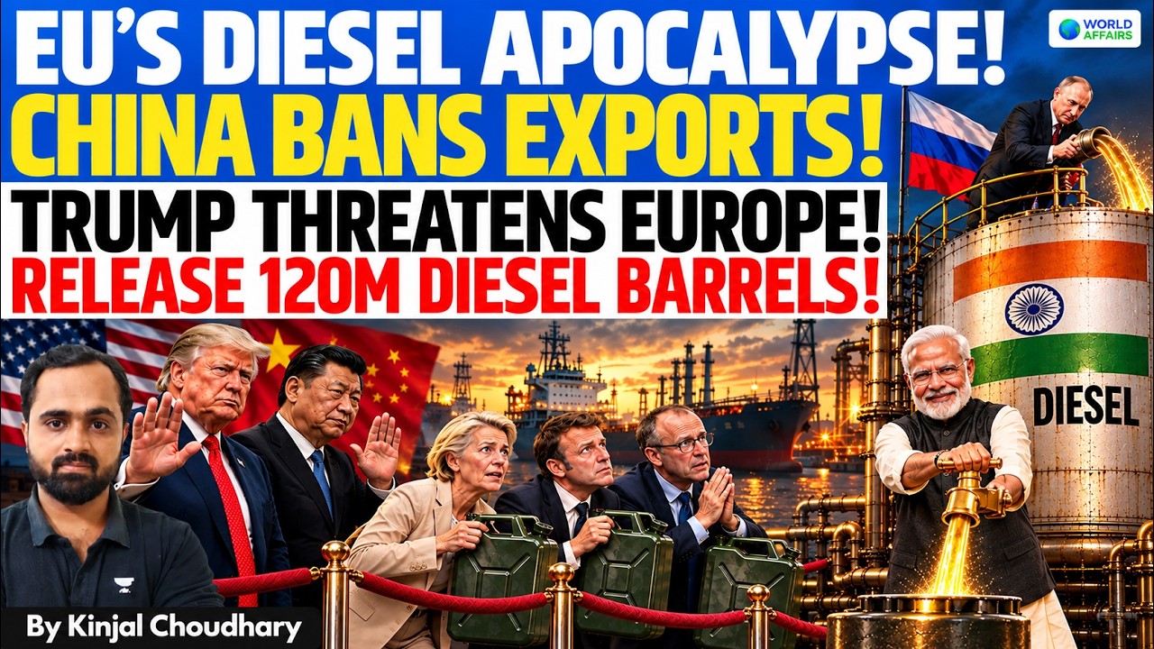 DIESEL CRISIS BEGINS, INDIA HOLDS THE KEY: China Bans Exports, US Demands 120M Barrels | Kinjal