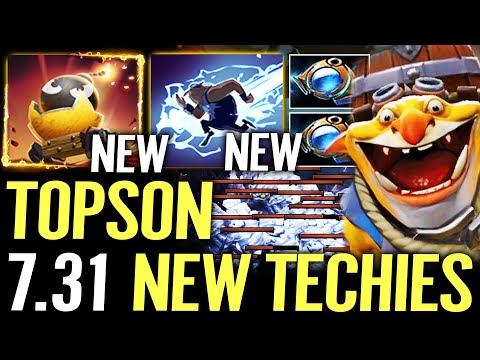 🔥 TOPSON NEW TECHIES MID Patch 7.31 — STICKY BOMB + REACTIVE TAZER Imba Ability Dota 2 Pro