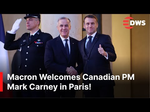 UNSEEN MOMENT: French President Macron Welcomes Canadian PM Mark Carney at Elysee Palace | AC1Z
