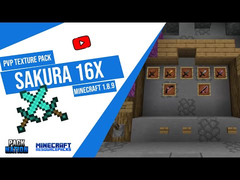 Sakura 16x 1.8.9 PvP Texture Pack | Best Bedwars 1.8.9...