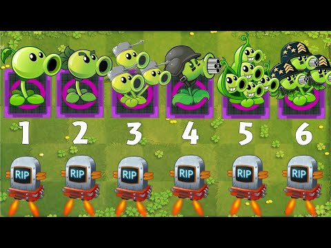 PvZ 2 Gameplay - All Plants Use 1 Plant Food VS 8 Future GraveStones - Who Will Win ？