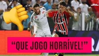 "PARABÉNS PRA QUEM CONSEGUIU ASSISTIR SANTOS E SÃO PAULO, FOI HORROROSO!", DESABAFA LÉO JENS