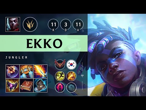 Ekko Jungle vs Zed - KR Grandmaster Patch 25.17