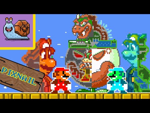 Pixnail:  Super Mario FIRE and ICE  Maze Mayhem (ALL EPISODES SS01) | Animation