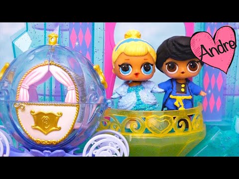 Muñecas L.O.L. Surprise jugando de Cenicienta!!! Juguetes con Andre para niñas y niños