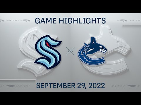 NHL Preseason Highlights | Kraken vs. Canucks - September 29, 2022