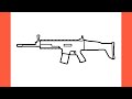 How To Draw SCAR L From PUBG Easy Drawing FN Scar H Assault Rifle Step By Step