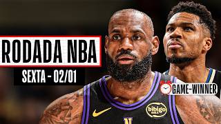 LEBRON e DONCIC somam 65 PTS para os LAKERS; GIANNIS faz game-winner SURREAL - Rodada NBA 02/01