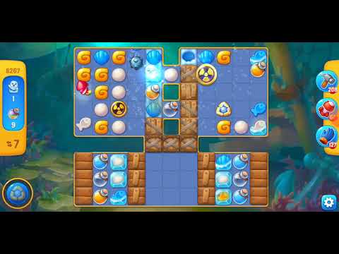 Fishdom. 8267 level no boosters and diamonds - 15 moves (❌ no lightning)