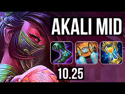 AKALI vs VLADIMIR (MID) | 6 solo kills, Legendary, 300+ games | EUW Diamond | v10.25