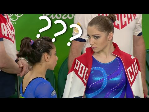aliya mustafina being iconic for 9 minutes straight