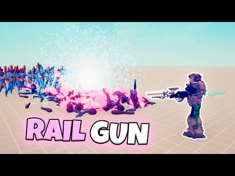 RAIL GUN VS EVERY FACTION. SPACE WARRIORS | TABS MODDED GAMEPLAY