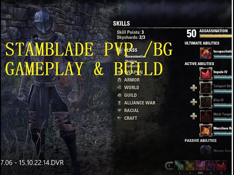 ESO PvP  Stamblade Bow Build | Stamina Nightblade PvP No CP BGs For High Isle DLC