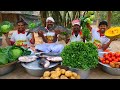 Village Style Katla Fish Curry & Winter Vegetables cooking for village people | villfood Kitchen