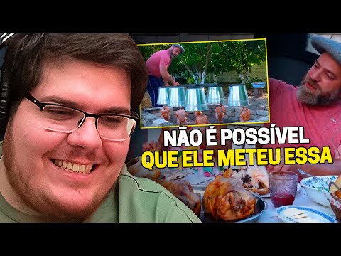 CASIMIRO REAGE: O PAIZÃO FEZ UNS FRANGOS NO BALDE (TU TEM QUE VER ISSO...) | Cortes do Casimito