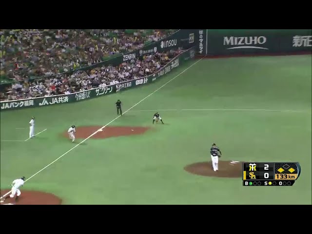 6回裏 ホークス 相手エラーで1点返す!! 内川激走も...  2014/5/23 H-T