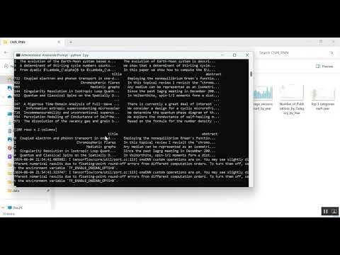 Paper Released Cross Years Published using CNN RNN Classification in Python Projects