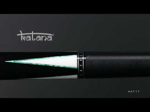 Katana KAT17 Pool Cue - Black w/ Green & White Points - Full Cue Preview