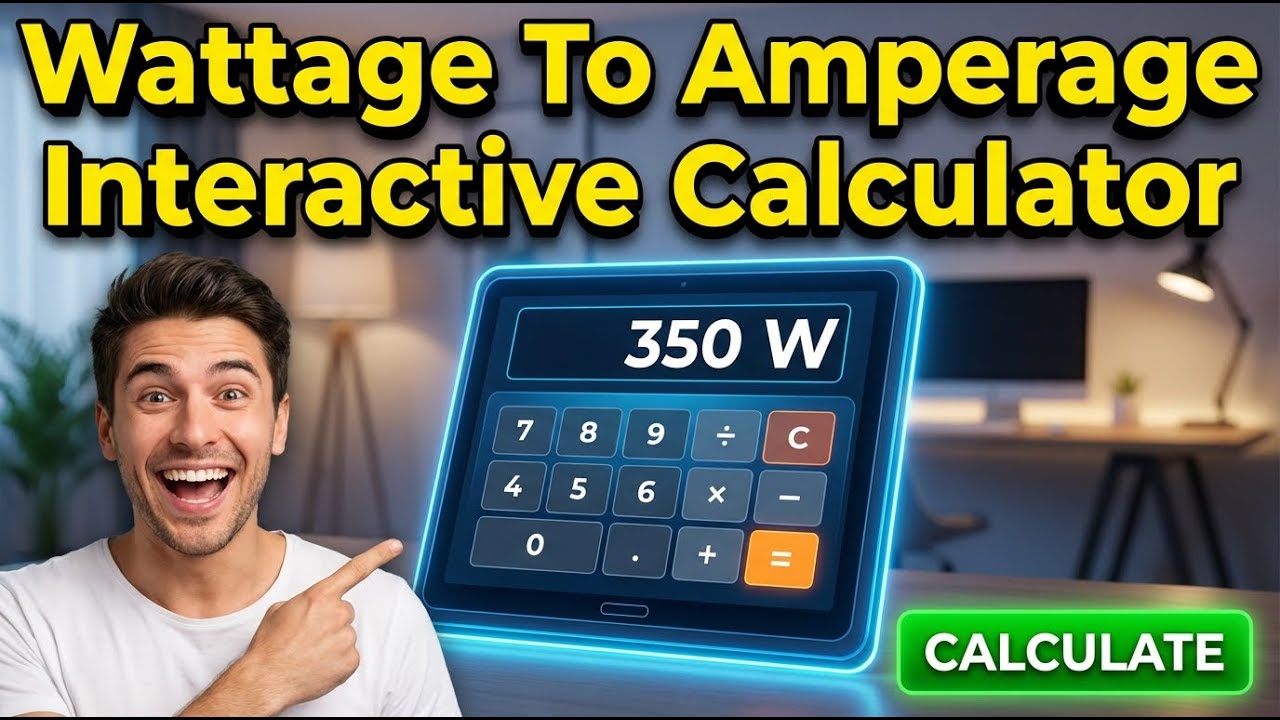 Wattage To Amperage Interactive Calculator