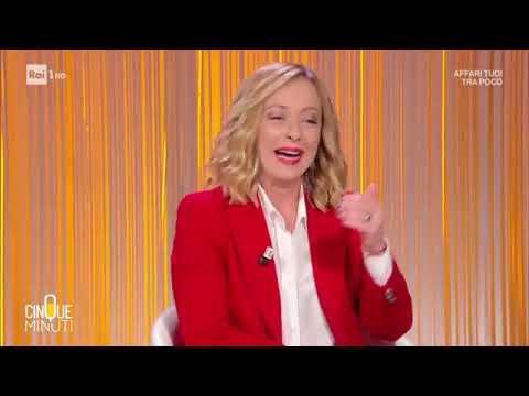 Una straordinaria Giorgia Meloni a Cinque Minuti, su Rai 1. Non perdetela!