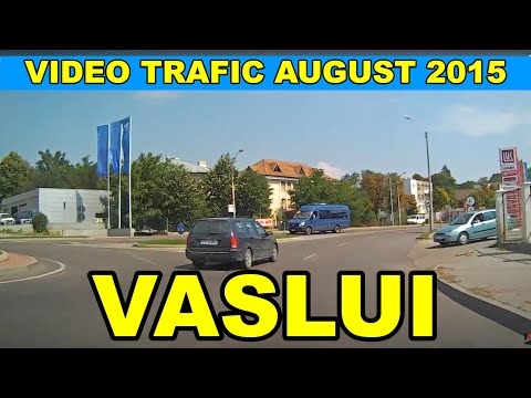 Orasul VASLUI august 2015 traseu Calugareni - Traian - Crucea Garii - Republicii - Gara video FHD