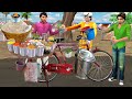 Jhal Muri Bicycle Stall Hardworking Man Selling Street Food Hindi Kahani Moral Stories Comedy Video