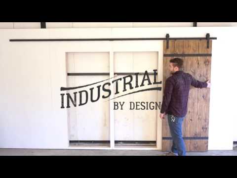 13inch double barn door hardware installation