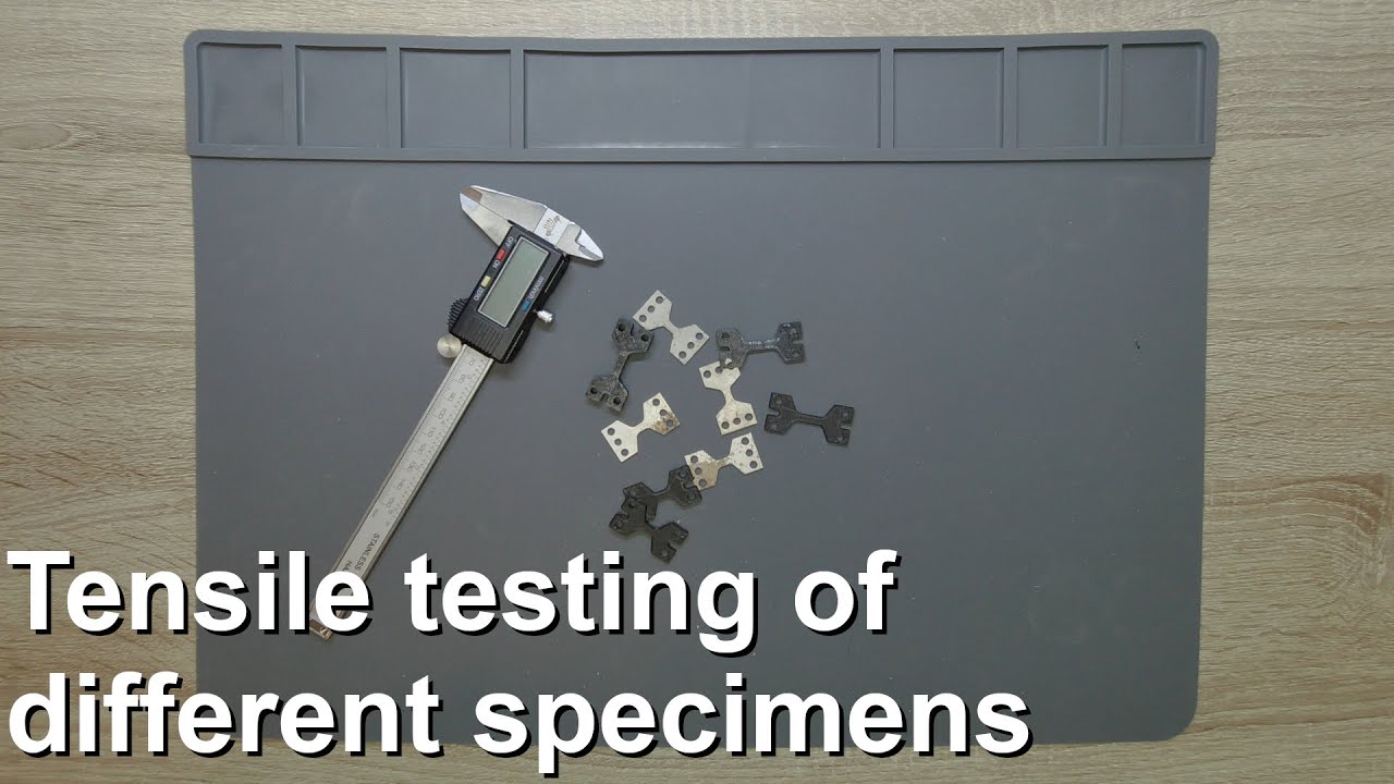 Tensile testing of different specimens
