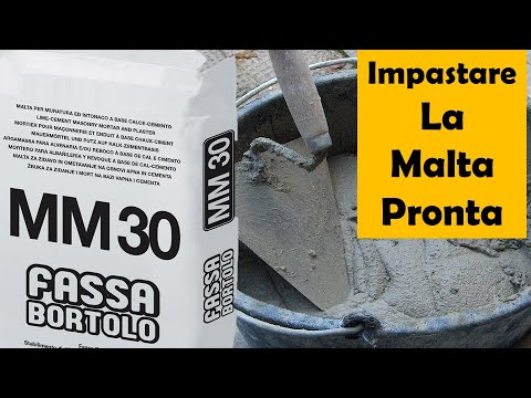 Impasto ed uso della malta pronta per piccoli lavori di muratura in giardino e dosi per fai da te.