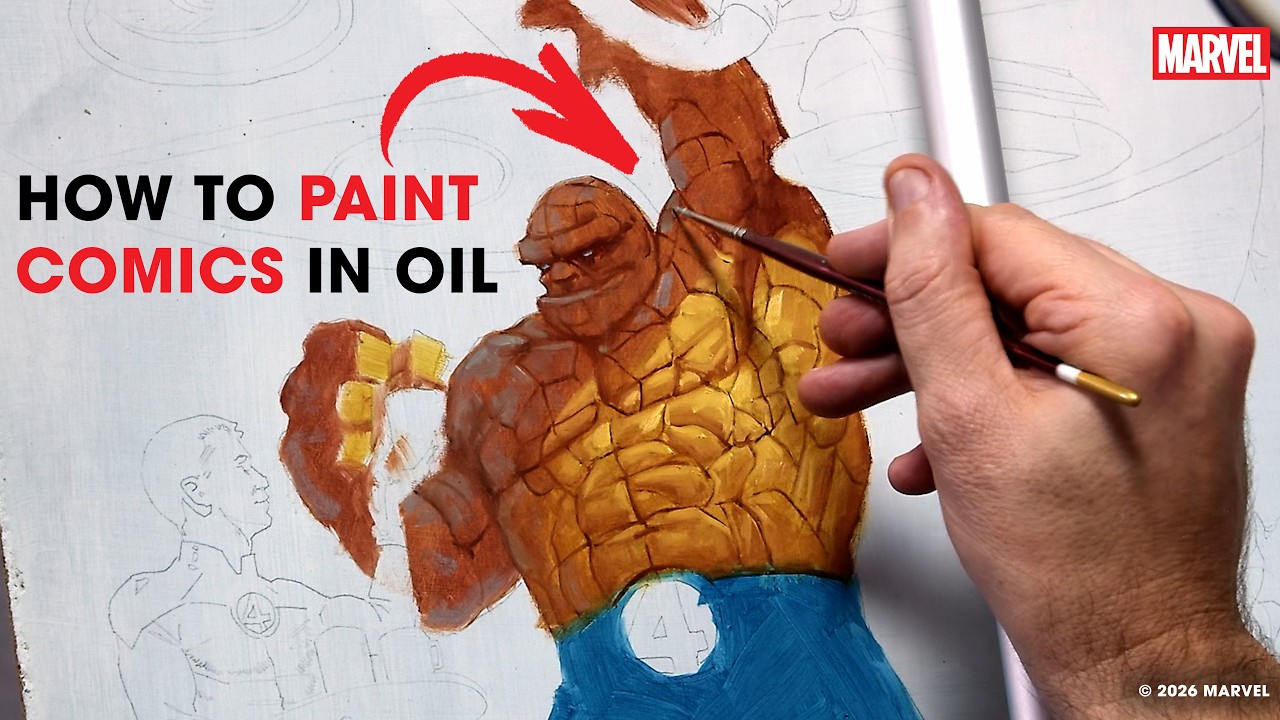 How a Marvel Artist Paints a Comic Cover