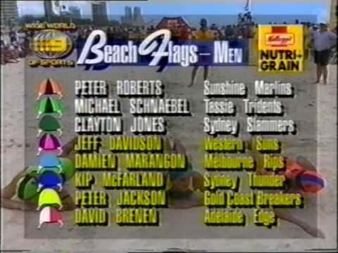 Beach Flags 1995-1996 Kelloggs Nutri Grain National Surf League