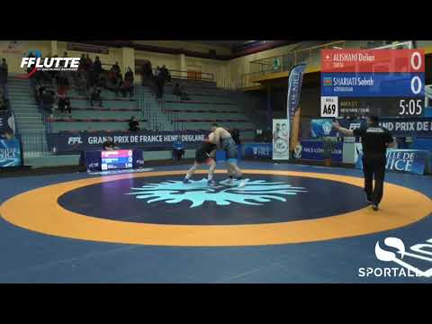 3-cü tur GR - 130 kg: Delian Alişahi (SUİ) - Sabah Şəriəti (AZE)