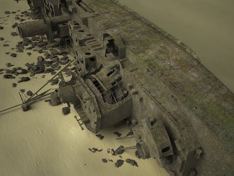The wreck of HMS Exeter
