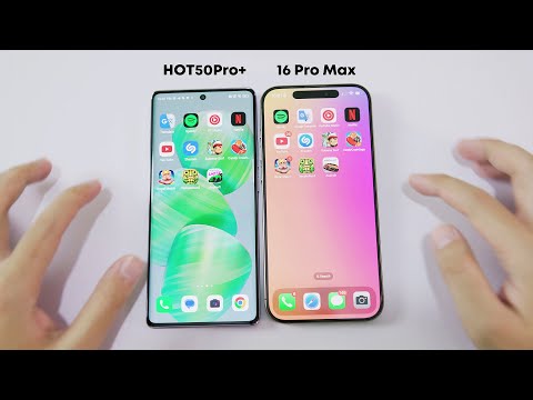 Infinix HOT50Pro+ VS iPhone 16 Pro Max – Design, Size, Speed Comparison