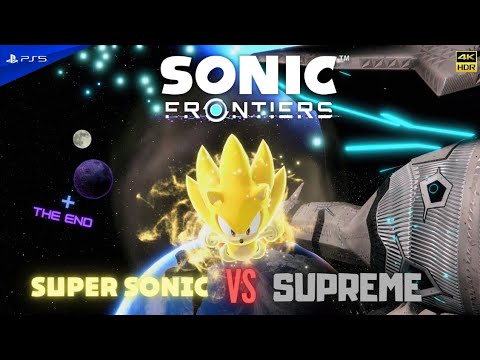 Sonic Frontiers ( PS5 ) Super Sonic VS Supreme | Ending | 4K HDR 60 FPS