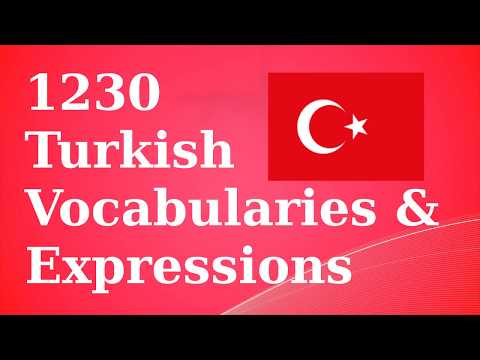 1230 Basic Turkish Vocab & Expressions