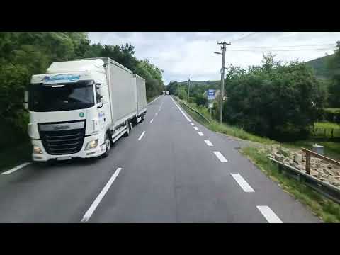 Driving in Slovakia, route 66 Dudince - Domaniky