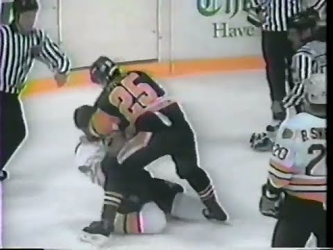 Kevin Stevens vs Jim Wiemer & Cam Neely goes after Paul Coffey
