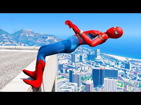 GTA 5:  Falling off Highest Buildings - GTA 5 Funny Moments & Fails, Gameplay