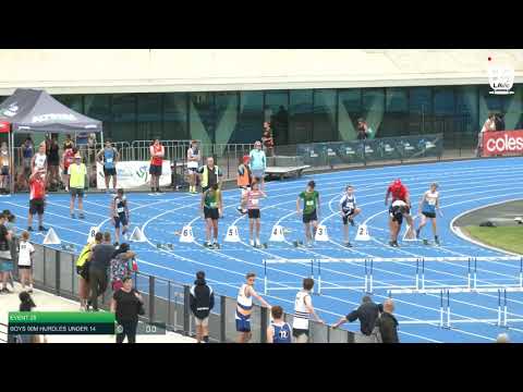 Boys Under 14 90m Hurdles H3 - 2020 State Combined Events Championships // LAVicTV