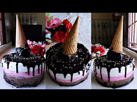 Neapolitan Ice cream Cake Recipe |  Ibaco Style | Ice cream cake recipe | WITH ENG SUBS