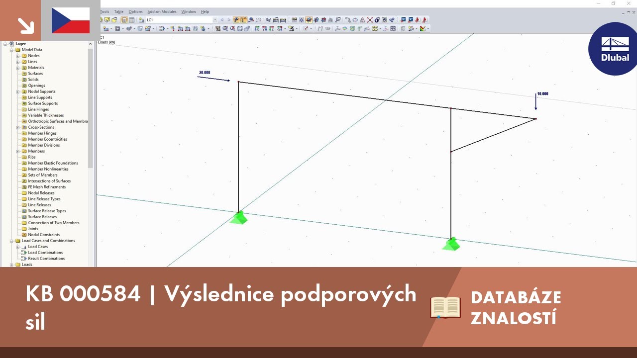 KB 000584 | Výslednice podporových sil