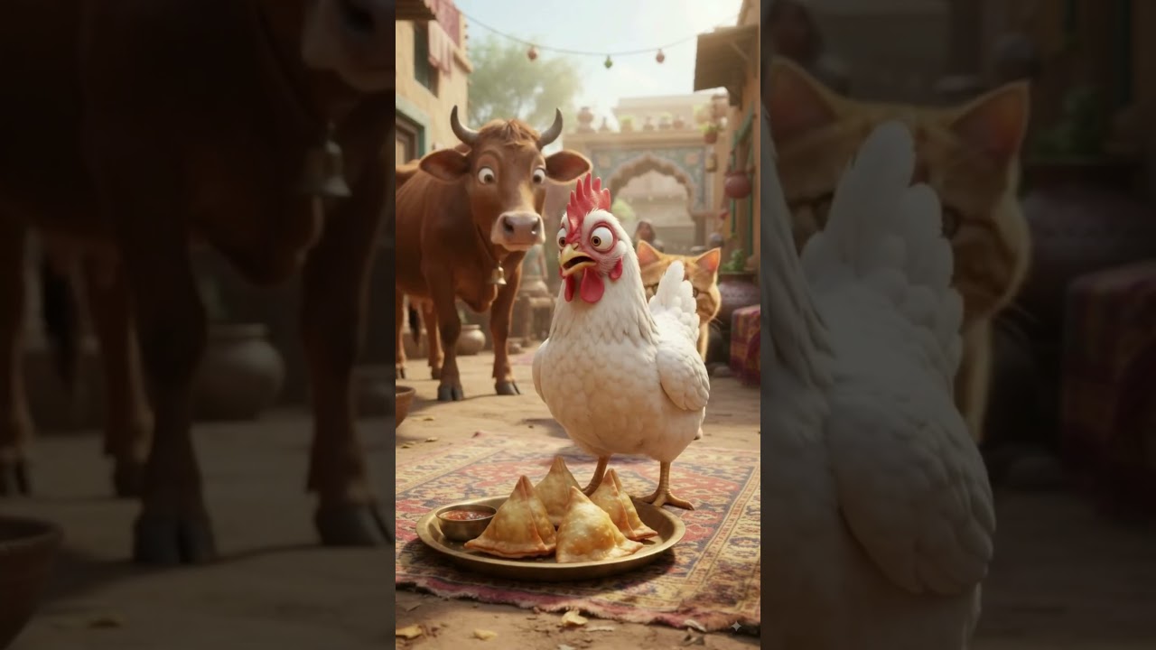 जानवरों की पहली समोसा पार्टी! 🥳 #CatComedy #Samosa #Viral