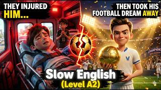 They Injured Him… Then Took His Football Dream Away ⚽💔 | Easy English Listening Practice (A2)